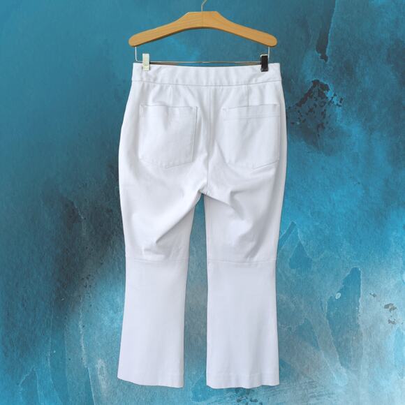 SPANX On-The-Go Cropped Kick Flare Pants Classic White Small 2-4 Summer - Picture 4 of 11